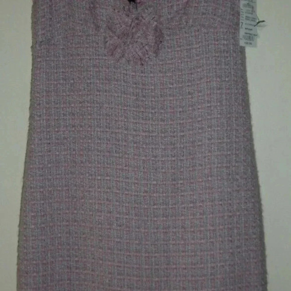 NWT Charlotte Russe Pink Plaid Tweed Dress - Picture 3 of 3